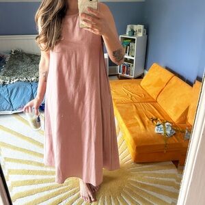 Like New Ali Golden Raw Silk Dress